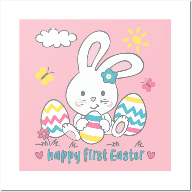 Happy first Easter Babies first easter girls